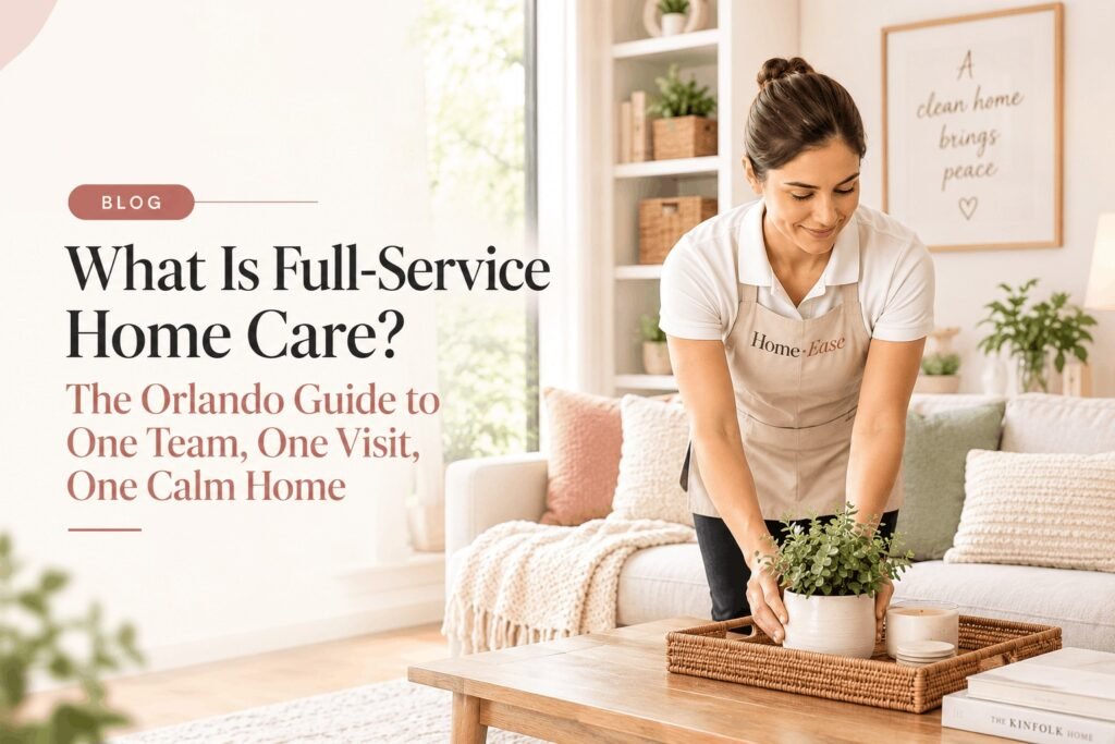 Full-service home care in Orlando for cleaning, organization, styling, and maintenance